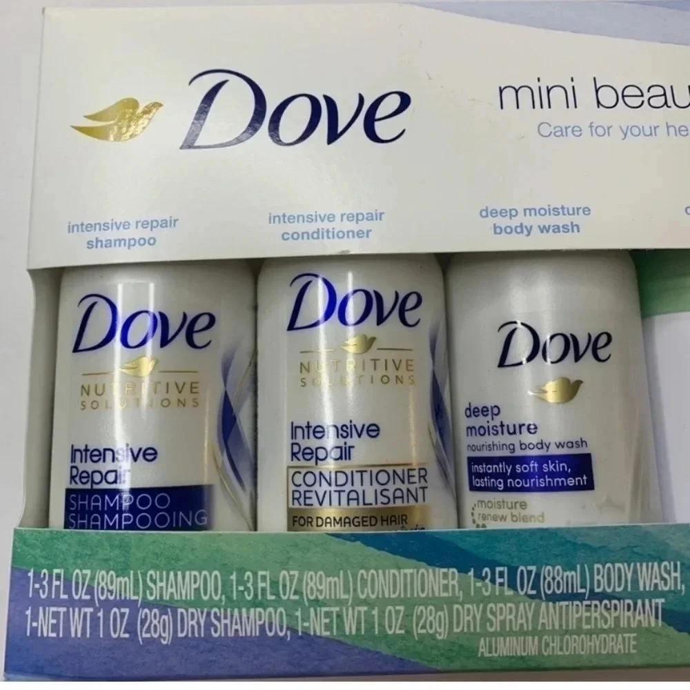 DOVE Body Wash & Beauty Essentials Travel Size Head to Toe Skin Care New